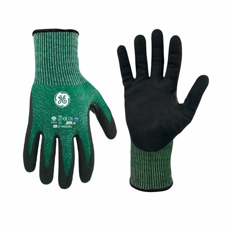 GE Nitrile Green/Back DippedGloves Recycled 12Pair, XL GG230XLC